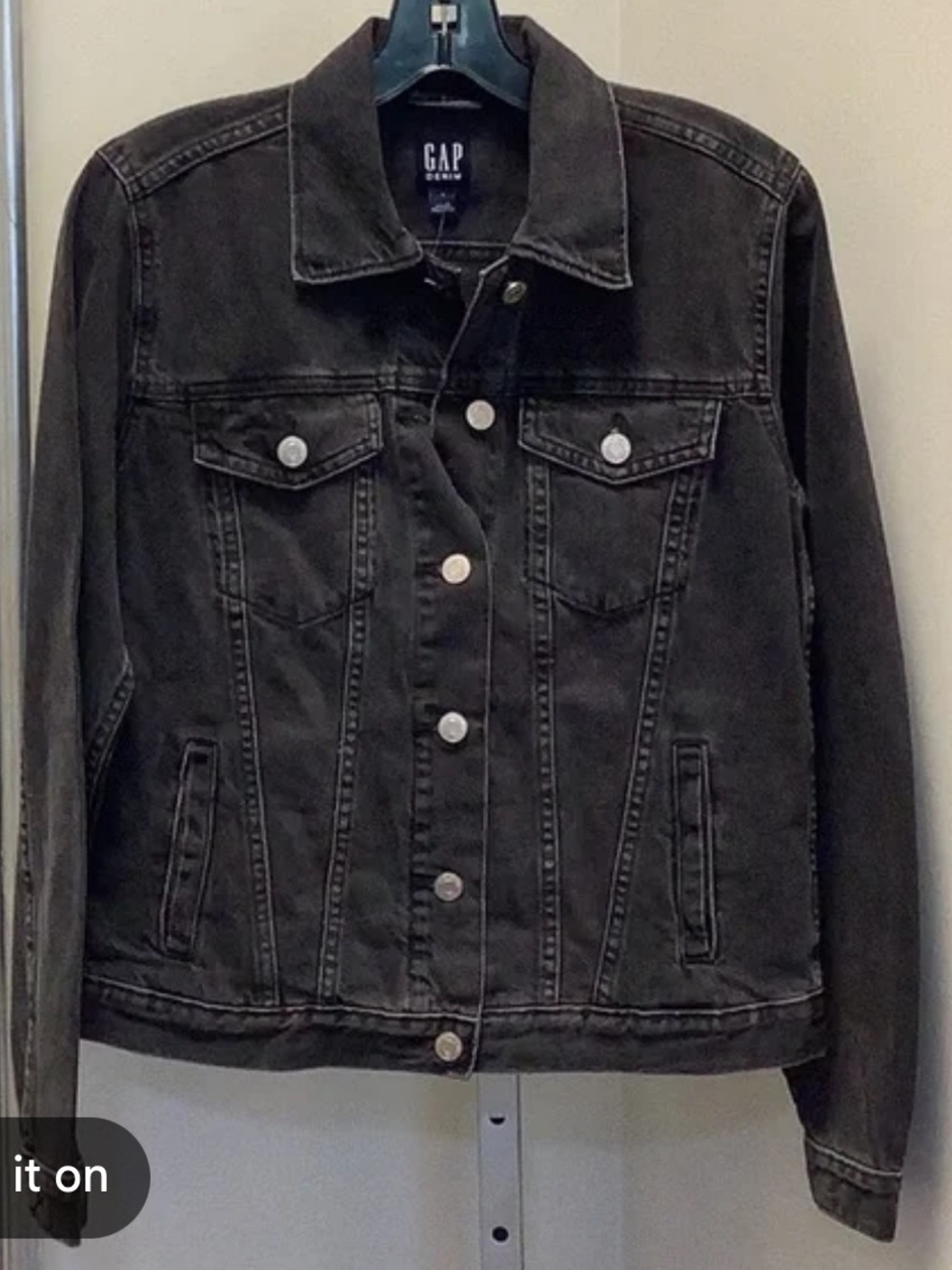 GAP Black Denim Trucker Jacket - Women's